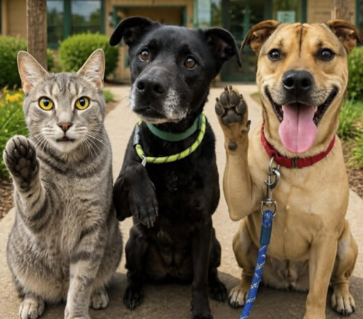 Hello from some shelter friends!
